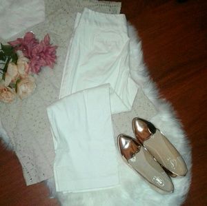 LOFT petites stretch straight leg cropped pants