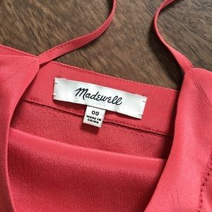 Madewell 100% Silk Pink Tank Top