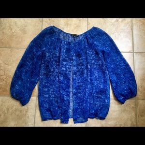 Royal Blue See Through Top