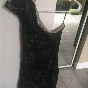 Black one shoulder dress