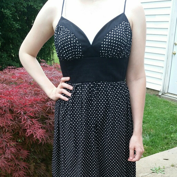 Macy's Dresses & Skirts - Macy's Black and White Polka Dot Dress