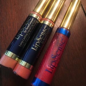 SeneGence Lip Sense Set, swatched. Luv It & Bravo