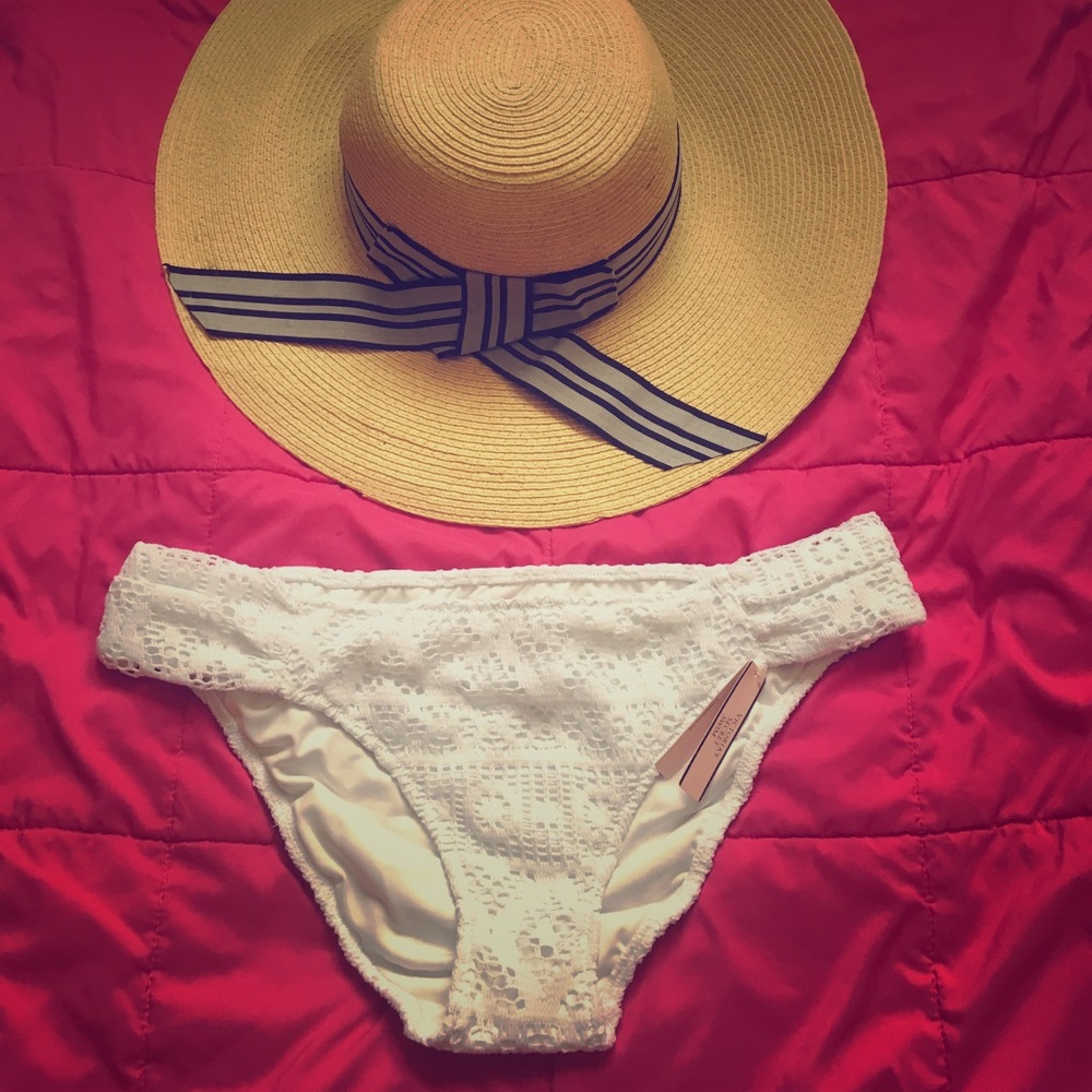 White bikini bottom