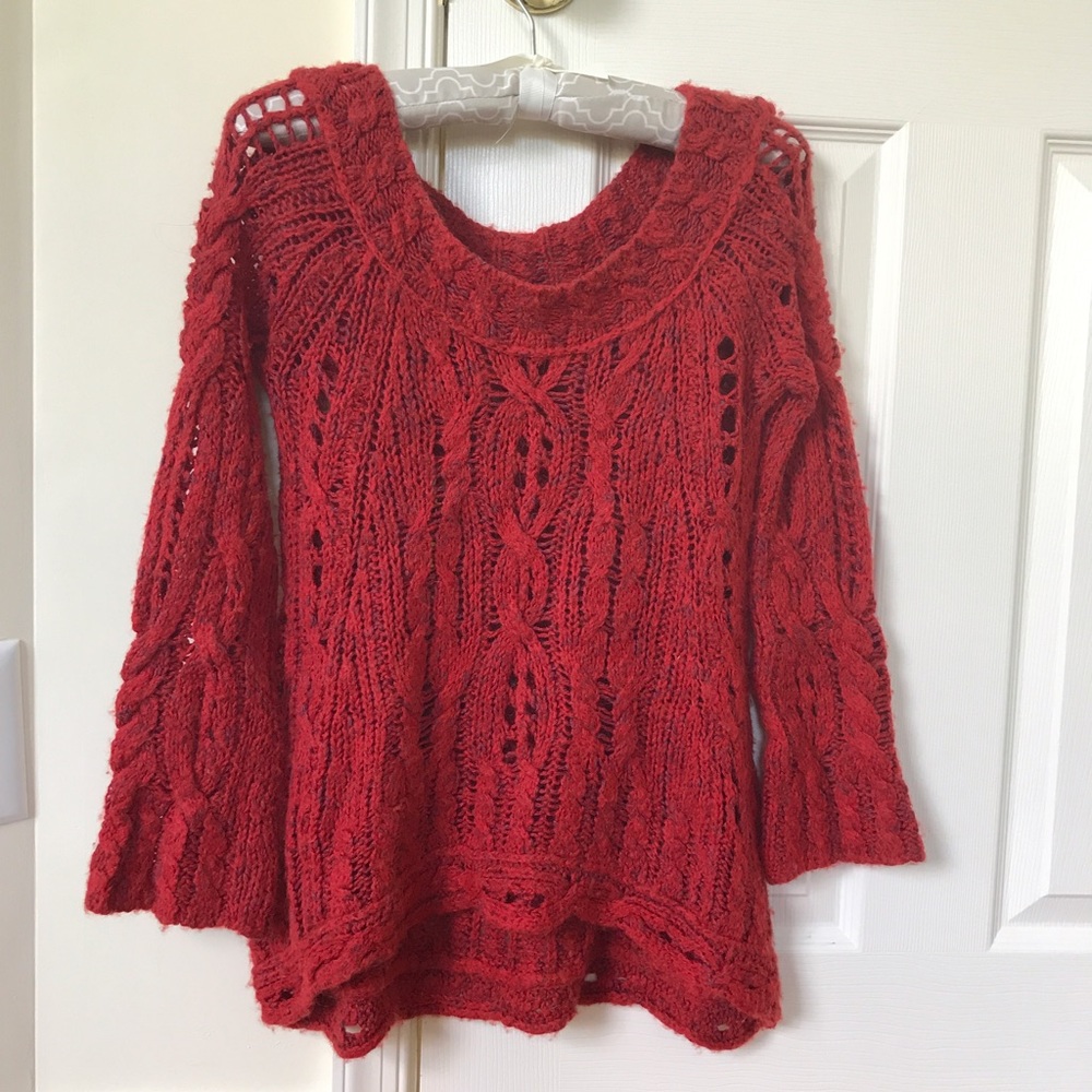 Free People Red Sweater