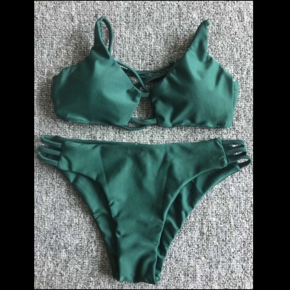 Emerald green bathing suit
