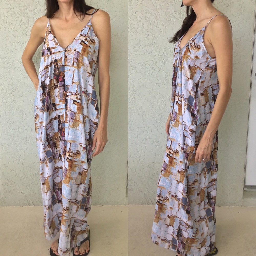 Reordered Block Print Dress S(1) - Picture 3 of 4