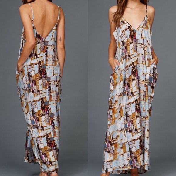 Reordered  Block Print Dress S(1) - Picture 4 of 4