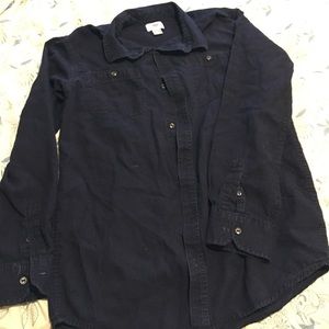 Old Navy Blue Button Down Long Sleeve Shirt XXL 18