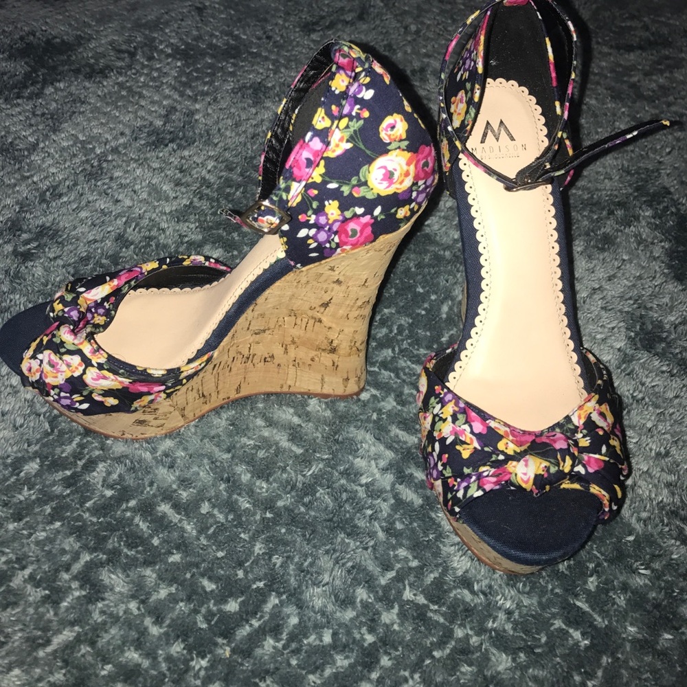 Floral Wedge Heels