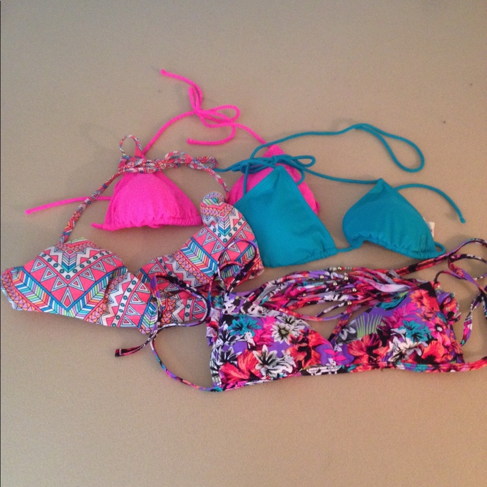 4 size medium bathing suit tops