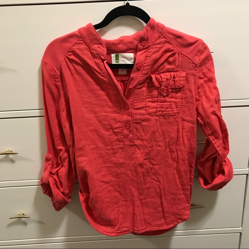 UO coral utilitarian shirt