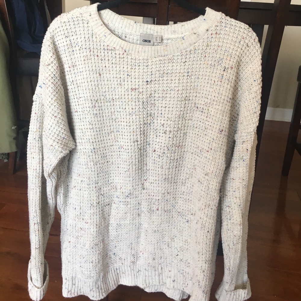 Color speckled sweater