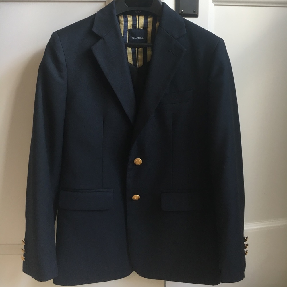 Boys navy nautica blazer