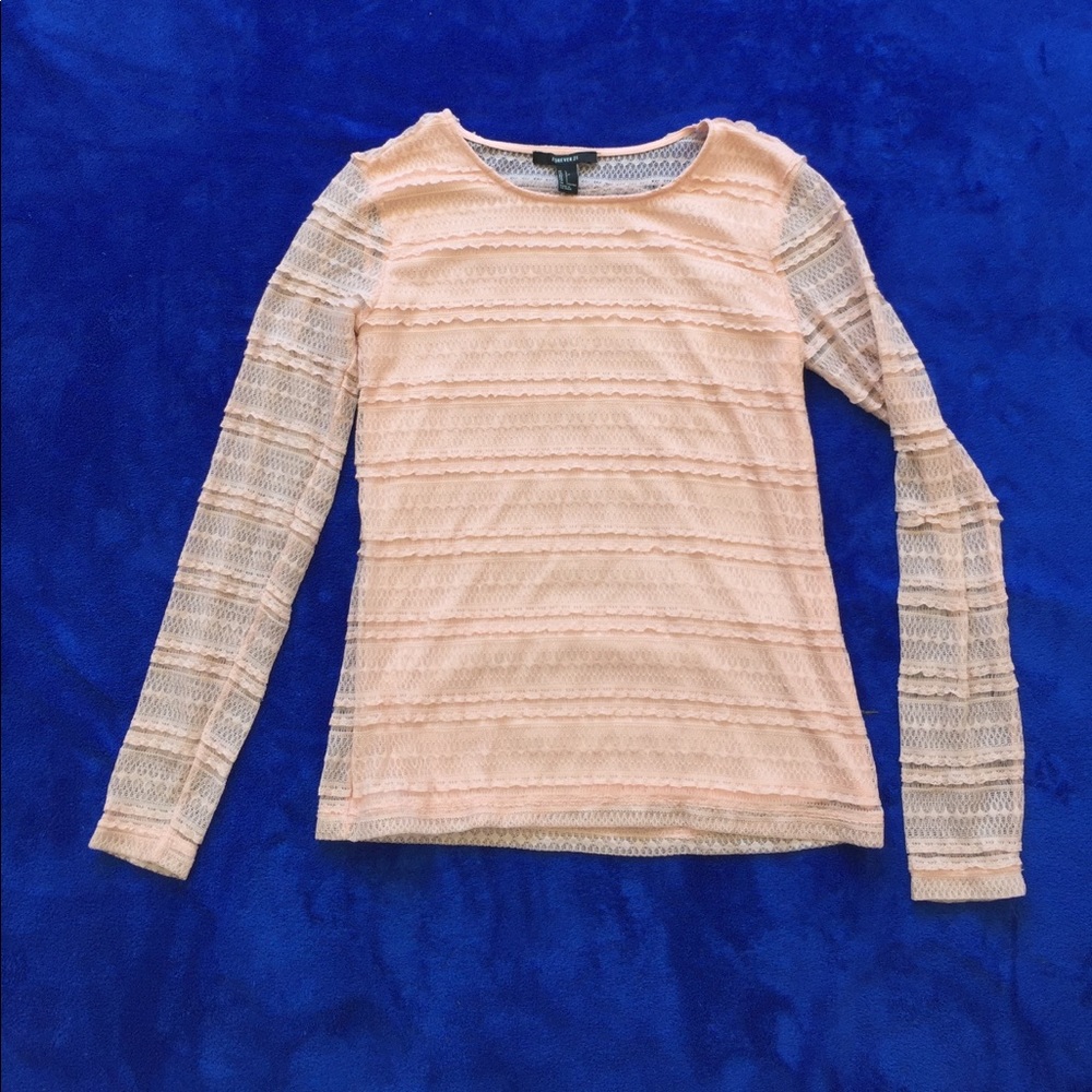 🌷Blush Lace Top • Forever 21