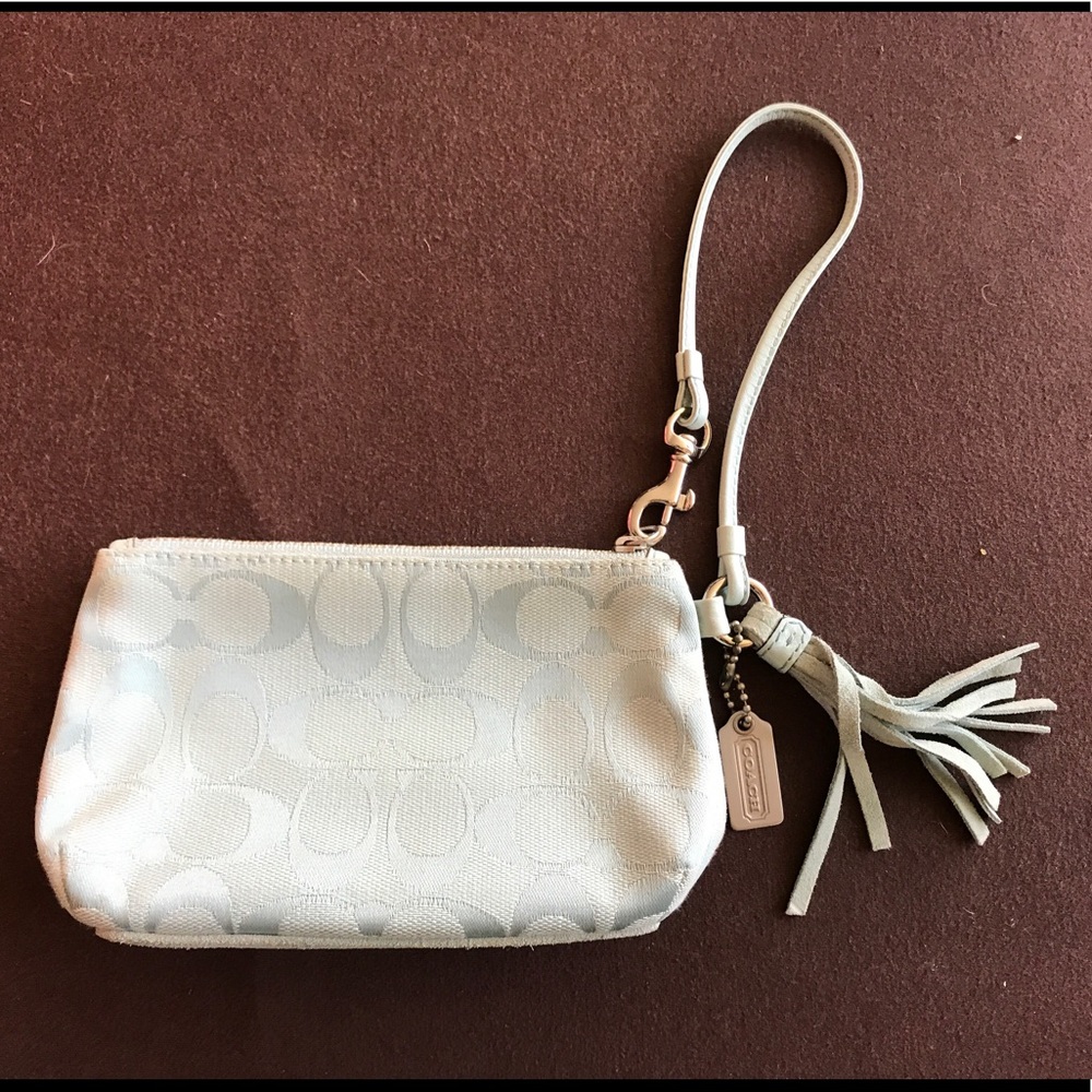 COACH Light Mint Green Wristlet