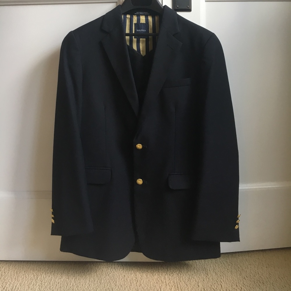 Boys navy nautica blazer