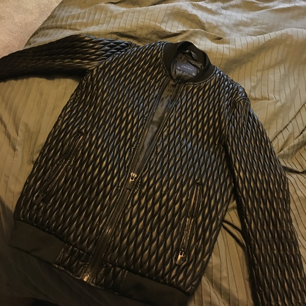 Zara All Black Leather Jacket