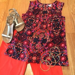 Merona Sleeveless Floral Blouse