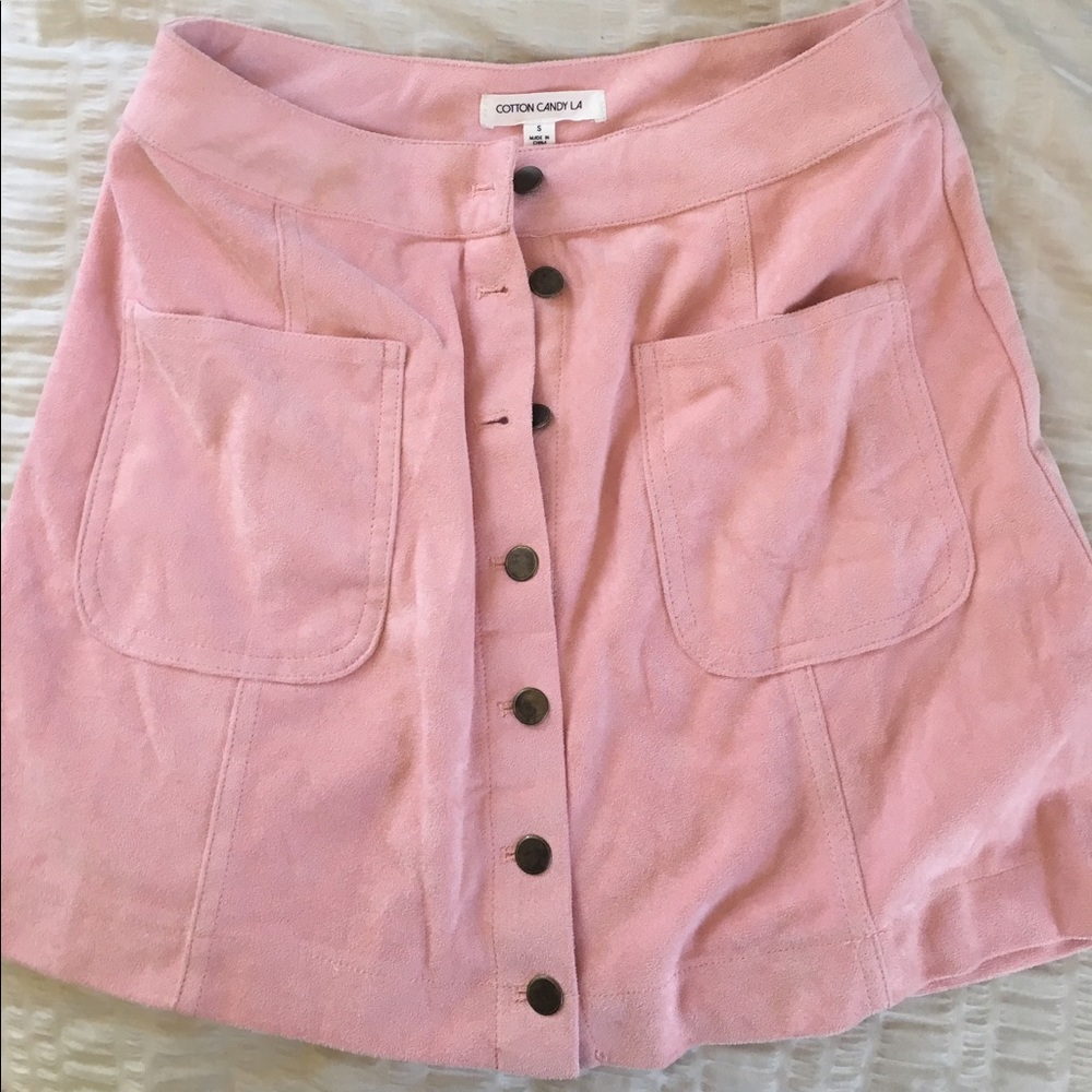 Cotton Candy LA Pink High Waisted Skirt