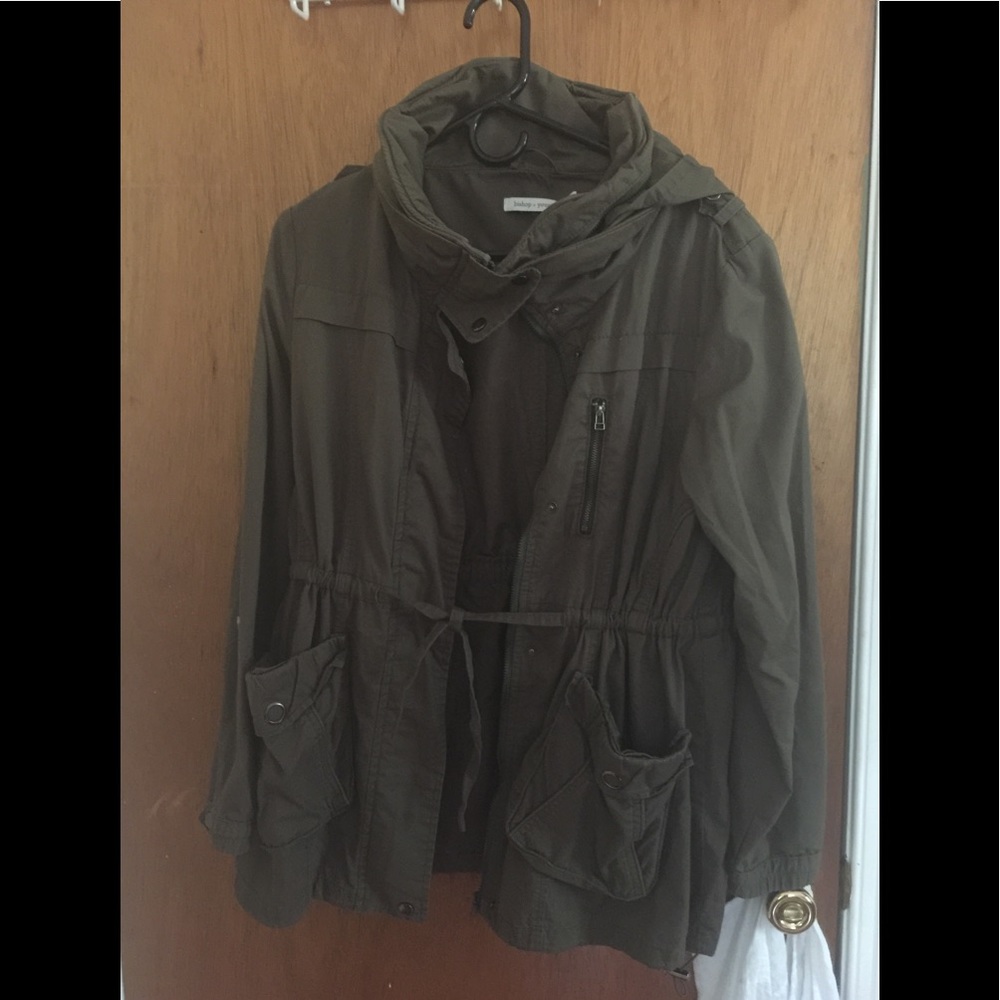 Bishop and Young army green cotton jacket
