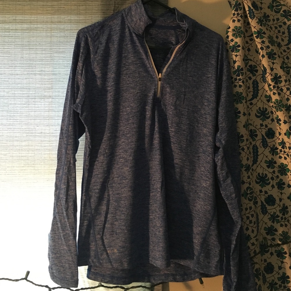 NIKE dri-fit collared pull over