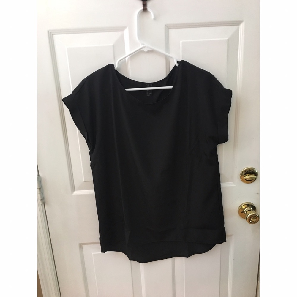 Black Satin Blouse