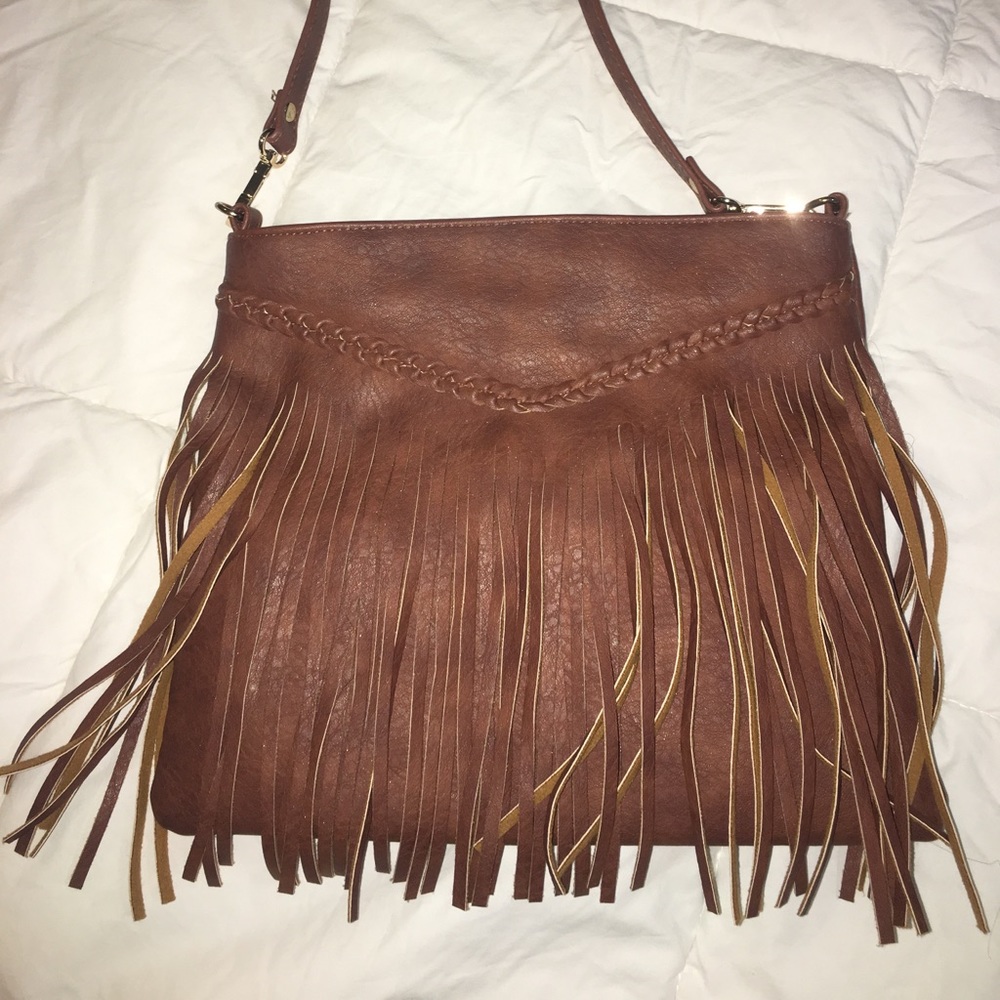 charming charlie brown tassel purse!