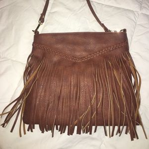 charming charlie brown tassel purse!