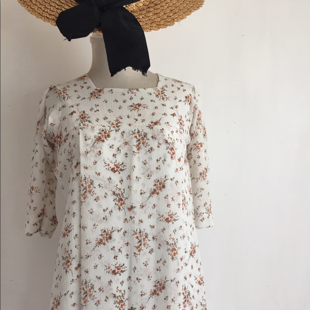 White floral maxi dress