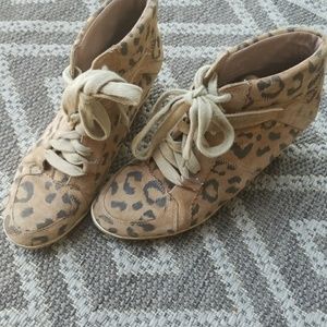 Leopard wedge shoes Rebecca Taylor