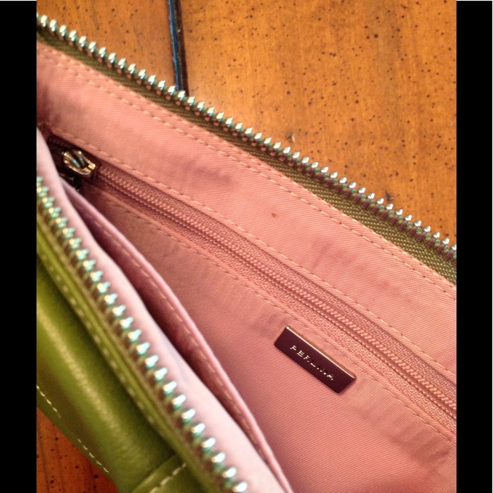 Perlina Leather Moss Green Convertible Wristlet - Picture 5 of 5