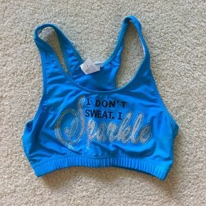 Blue Cheerleading Sports Bra size small