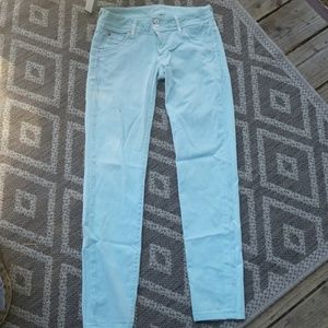 Mint blue Hudson skinny jeans
