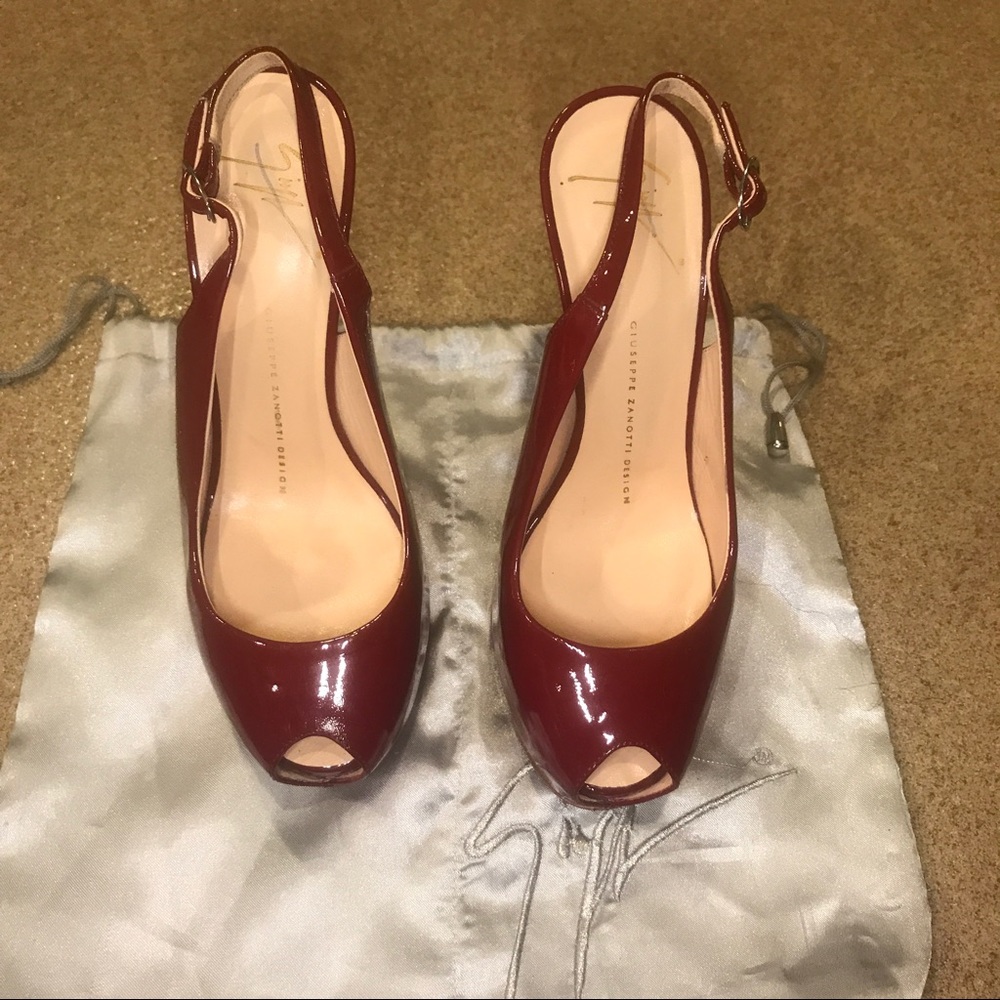 Giuseppe Zanotti red sandal heels 37.5