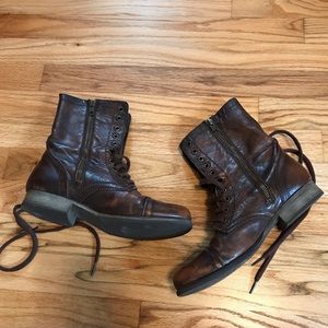 Steve Madden Troopa Brown Combat Boots