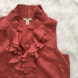 J. Crew Tops - 🖤 Dark Salmon Ruffle Tank J. Crew Tops - 🖤 Dark Salmon Ruffle Tank