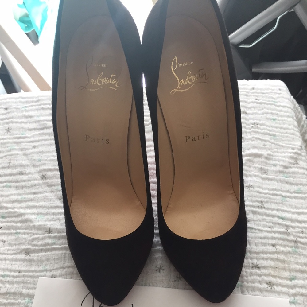 Brown suede louboutins