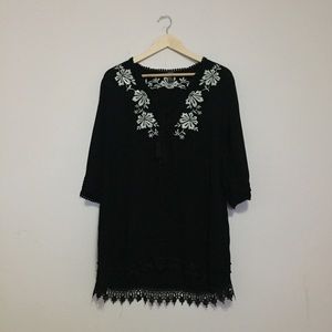 Embroidered Sleeves Tunic