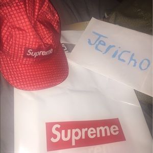 Supreme red metallic hat