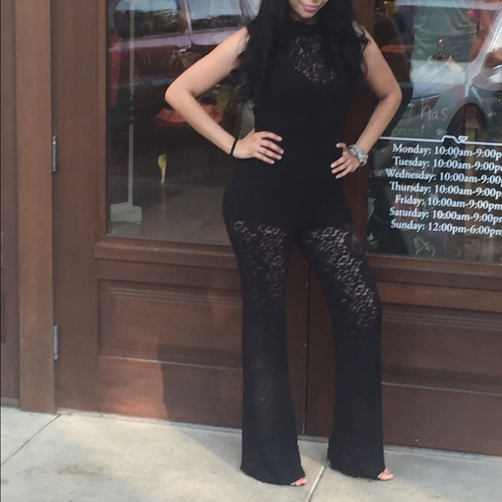Black lace jumpsuit