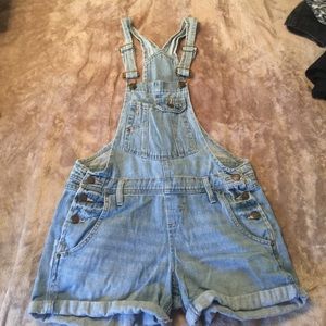 Lei denim short overalls