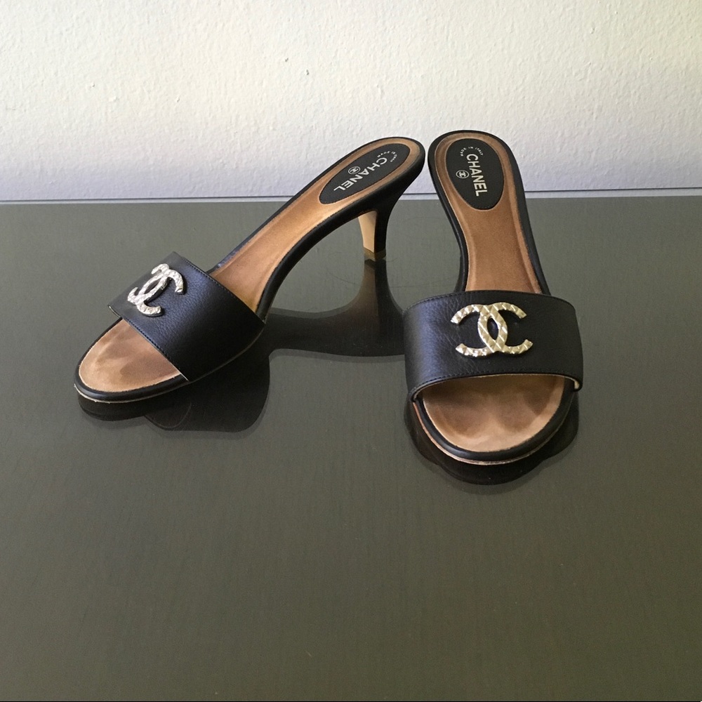 Chanel kitten heel sandals