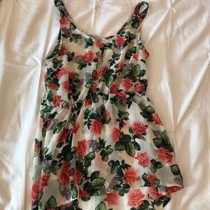 Skull and floral printed top