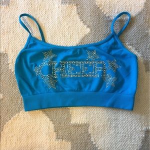 Malibu Sugar cheer embellished bandeau cami bra