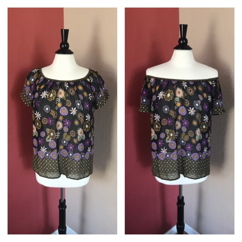 Fei Purple Floral Blouse