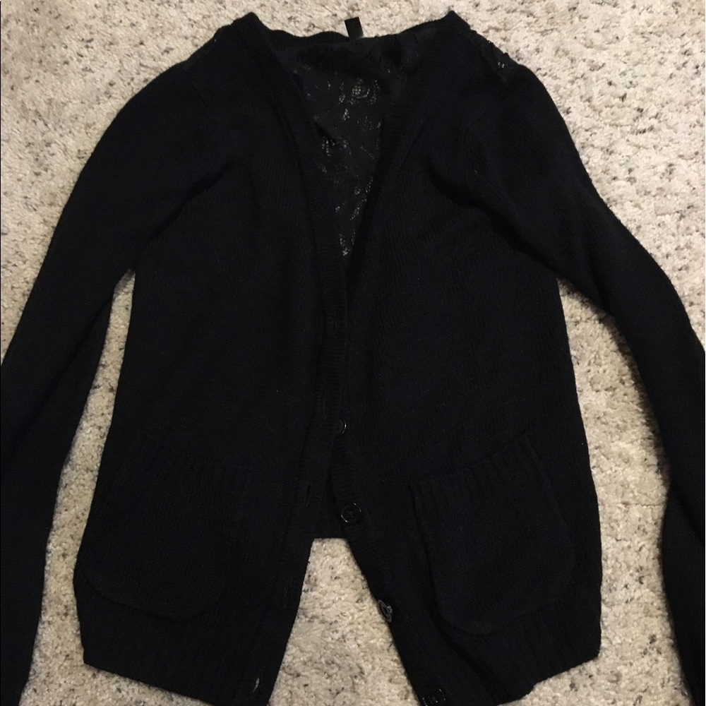 Tillys black lace sweater