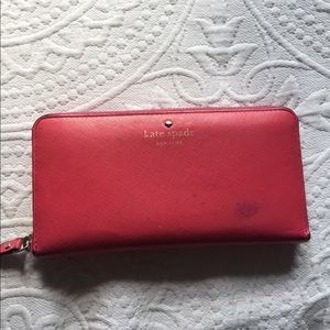 BRIGHT PINK- Kate Spade Cedar Street Lacy Wallet