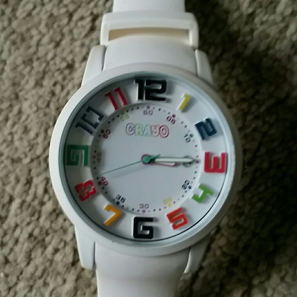 CRAYO festival watch, white band