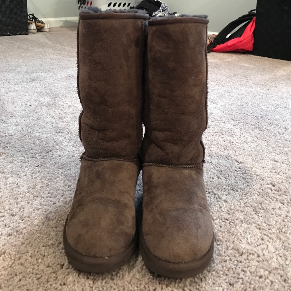 Tall dark brown Ugg boots