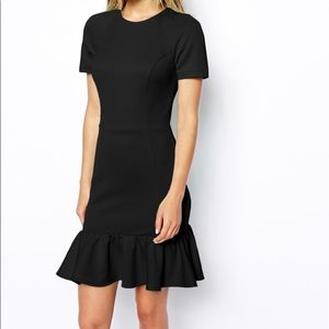 Asos pencil dress shirt with peplum hem 👗